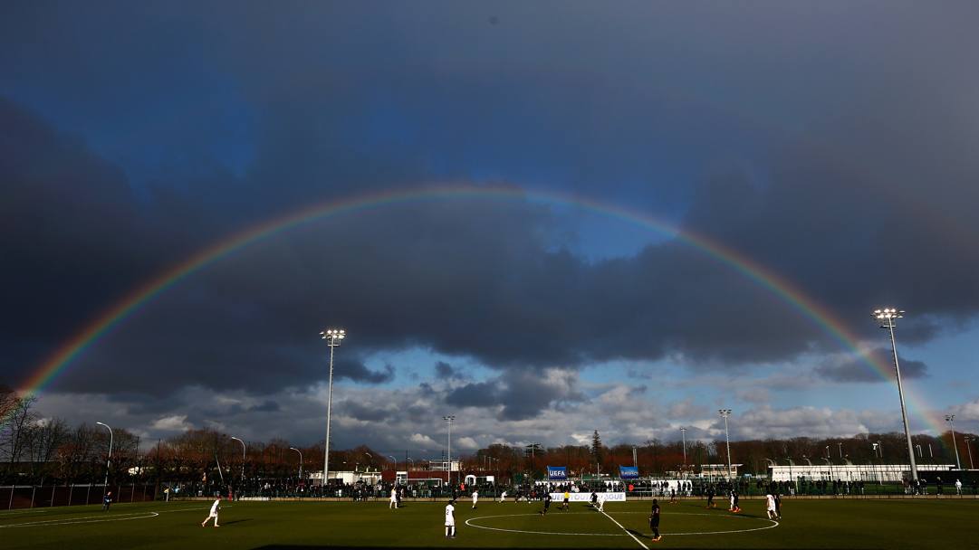 E a un certo punto  spuntato anche l&#39;arcobaleno. Getty Images